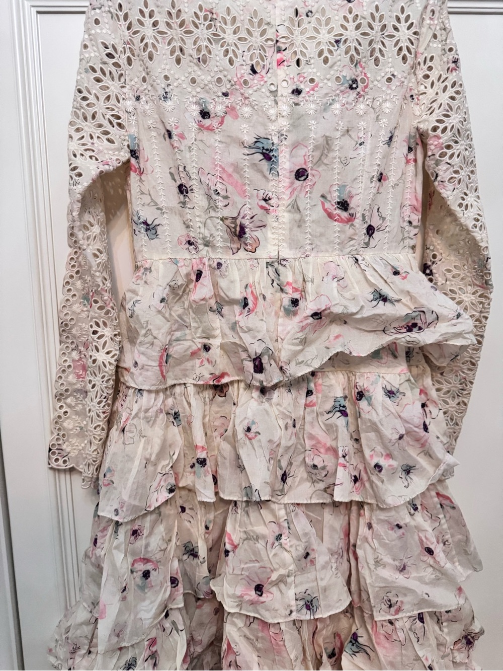 Zimmerman Romantic Ivory Lace Tiered Ruffle Maxi Dress size 2 - Picture 14 of 16